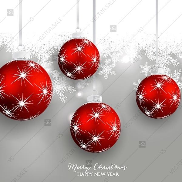 زفاف - Christmas Party invitation Good Cheer with balls