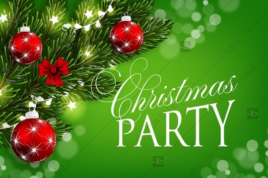 Свадьба - Christmas party invitation with fir wreath branches and balls