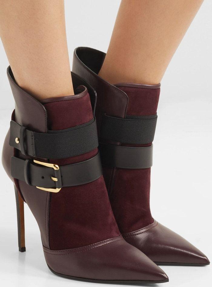 زفاف - Left Or Right? Brave Winter Chill In Fierce Buckled Leather Ankle Boots