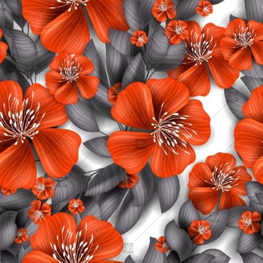 Hochzeit - Hibiscus, frangipani flowers seamless vector pattern