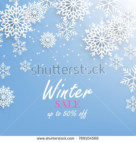 زفاف - Winter christmas snowflake sale banner Vector illustrations of season online shopping website and mobile website banners, posters, newsletter designs, ads, coupons, social media banners.