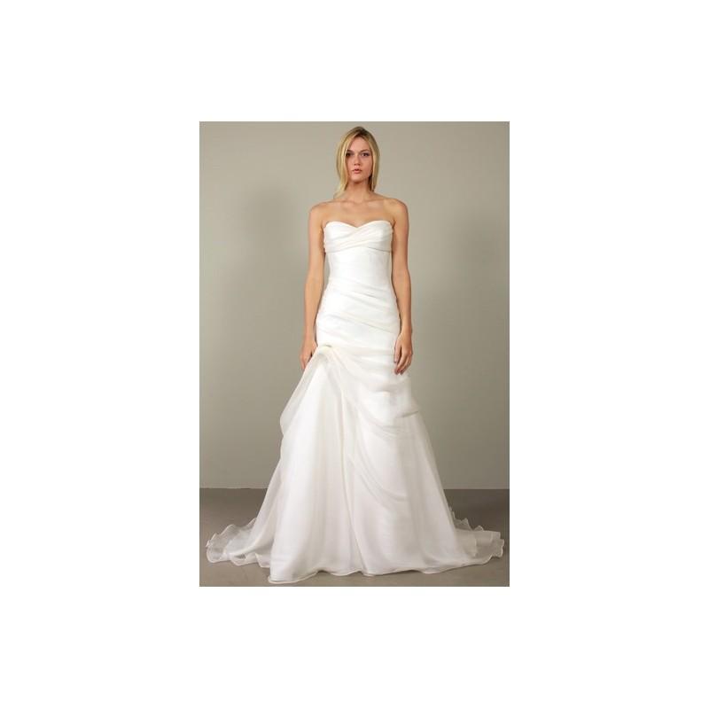 Mariage - Vwidon FW14 Dress 13 - Vwidon Fall 2014 Full Length A-Line White Strapless - Rolierosie One Wedding Store