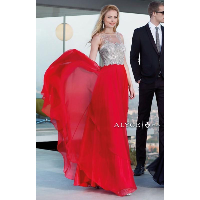 Hochzeit - Blush Alyce Paris 6342 - Chiffon Dress - Customize Your Prom Dress