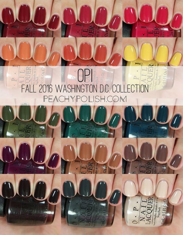زفاف - OPI: Fall 2016 Washington D.C. Collection Swatches & Review (Peachy Polish)