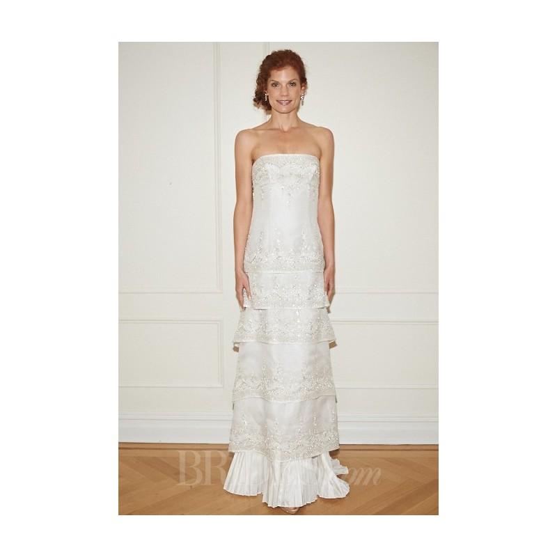 Hochzeit - Randi Rahm - Fall 2014 - Grand Ladycake Strapless Sheath Wedding Dress with Beaded Embellishments and Multi-Layered Skirt - Stunning Cheap Wedding Dresses