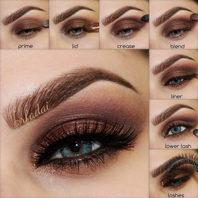 eye makeup for brown eyes step by step