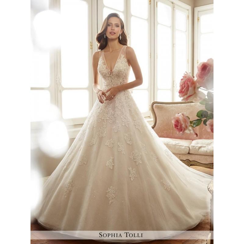 Mariage - Ivory/Sapphire Sophia Tolli Bridal Y11701 - Brand Wedding Store Online