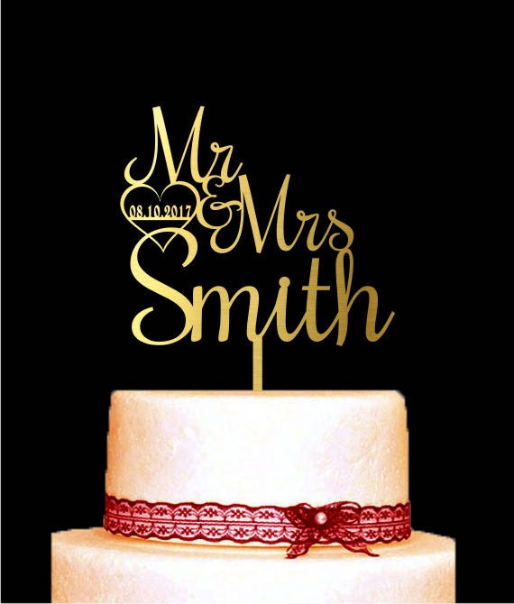 Personalized Wedding Cake Topper Love Customized First Name Custom Wedding Decor 