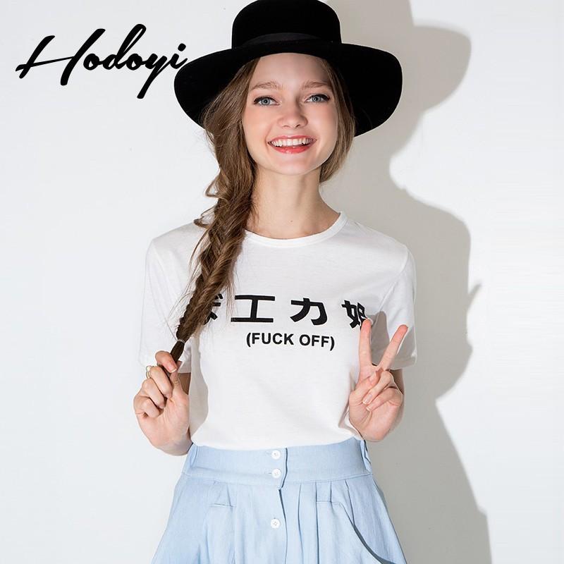 Mariage - 2017 summer new women's Street rebellion letters printed short sleeve loose casual t shirt - Bonny YZOZO Boutique Store
