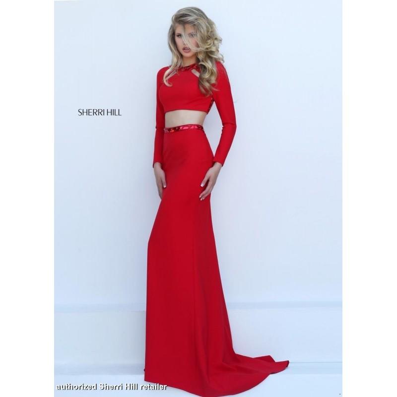 زفاف - Red Sherri Hill 50306 - Brand Wedding Store Online