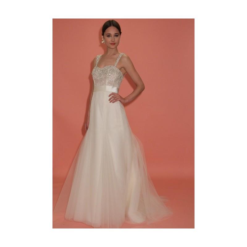 Wedding - Badgley Mischka - Spring 2013 - Hilary Sleeveless Tulle A-Line Wedding Dress with Beaded Sweetheart Bodice - Stunning Cheap Wedding Dresses