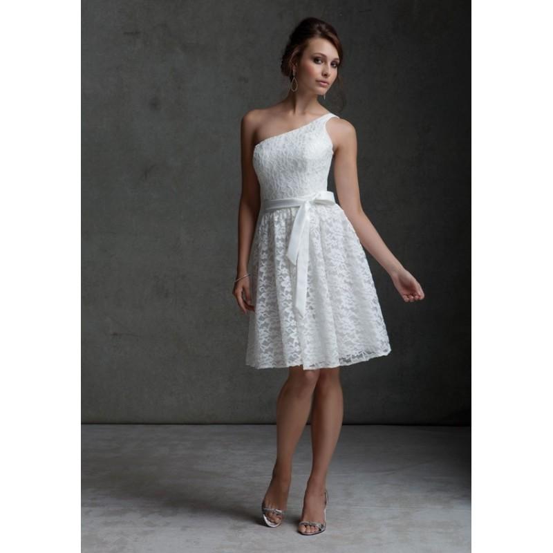 زفاف - Mori Lee 31003 Short Lace Bridesmaids Dress - Crazy Sale Bridal Dresses
