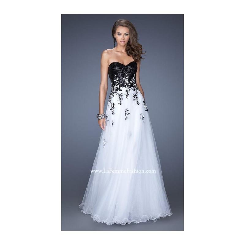 Hochzeit - La Femme 19715 Tulle Sequin Ball Gown - Brand Prom Dresses