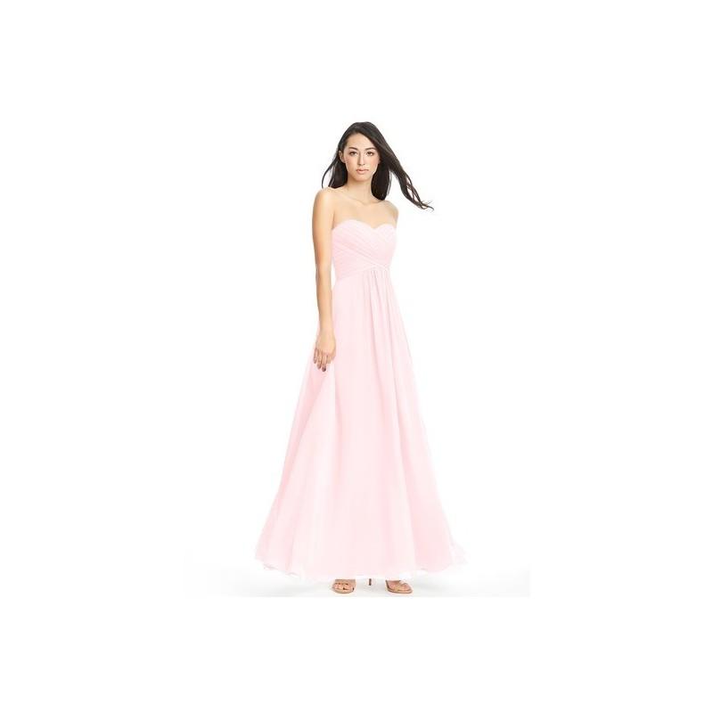 زفاف - Blushing_pink Azazie Yazmin - Back Zip Chiffon Sweetheart Floor Length Dress - Simple Bridesmaid Dresses & Easy Wedding Dresses