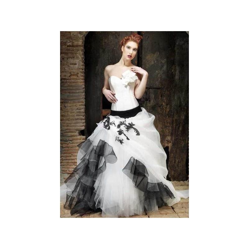 Hochzeit - Vestido de novia de Jordi Dalmau Modelo Cromo - 2014 Princesa Palabra de honor Vestido - Tienda nupcial con estilo del cordón