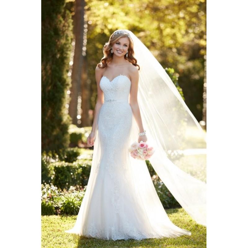 Свадьба - Style 6341 by Stella York - Chapel Length Sweetheart Sleeveless Floor length A-line LaceTulle Dress - 2018 Unique Wedding Shop