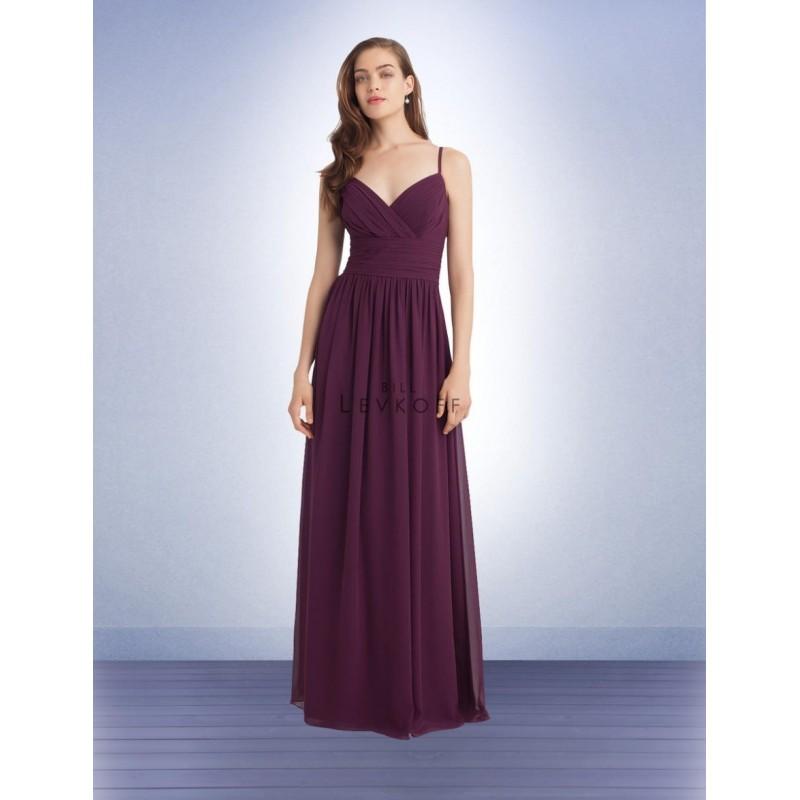 زفاف - Bill Levkoff 1113 Spaghetti Strap Long Bridesmaid Dress - Brand Prom Dresses