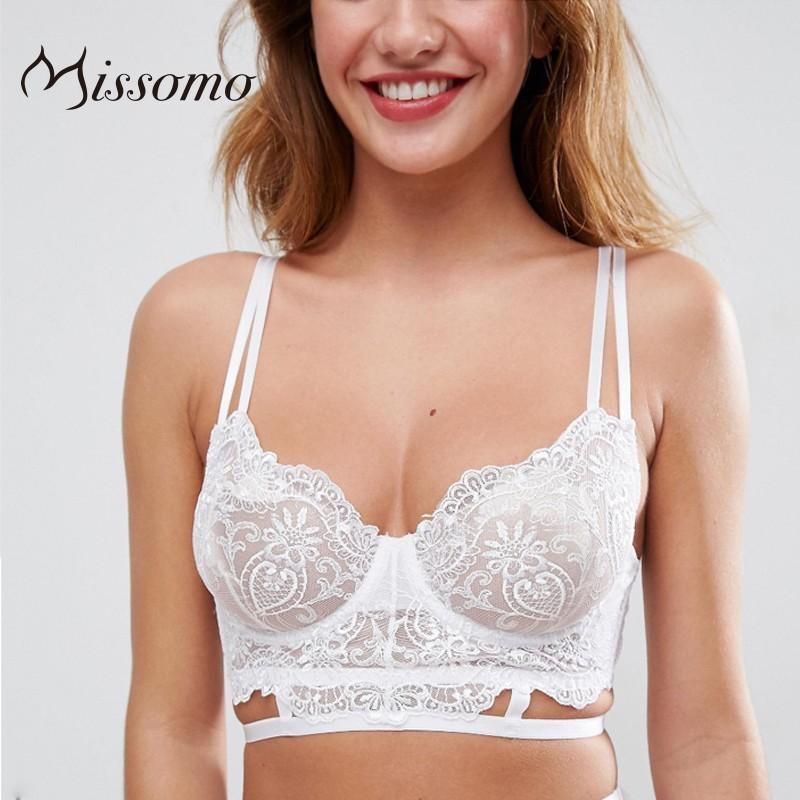 Mariage - Vogue Sexy Simple Seen Through Hollow Out One Color Comfortable Lace Bra - Bonny YZOZO Boutique Store