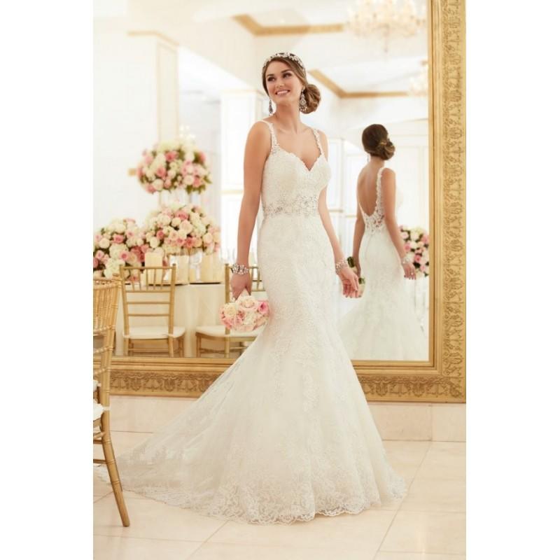 زفاف - Style 6238 by Stella York - Sweetheart Floor length Fit-n-flare Sleeveless Chapel Length Lace Dress - 2018 Unique Wedding Shop