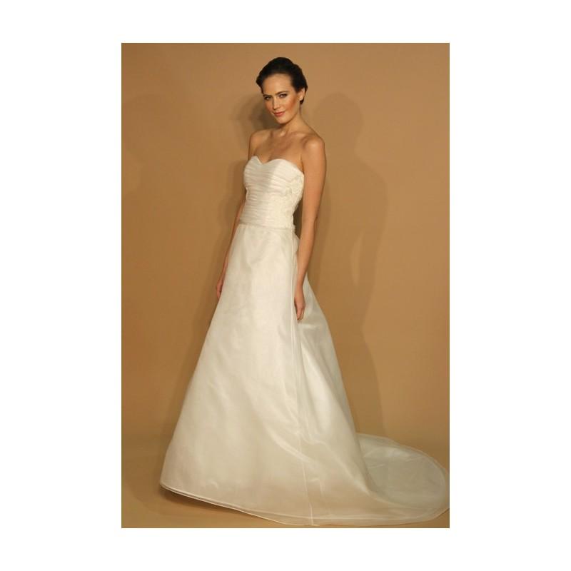 Mariage - Birnbaum & Bullock - Spring 2013 - Willa Strapless Silk Organza A-Line Wedding Dress with Ruched Bodice and Lace Details - Stunning Cheap Wedding Dresses