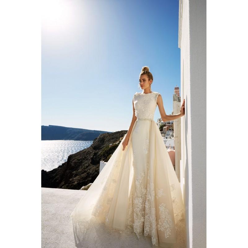 Wedding - Eva Lendel 2017 Maya Beading Lace Elegant Detachable Ivory Sleeveless Fit & Flare Bateau Wedding Dress - Stunning Cheap Wedding Dresses