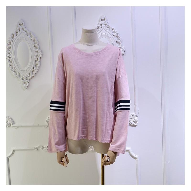 Mariage - Oversized Asymmetrical Scoop Neck Long Sleeves T-shirt Top - Discount Fashion in beenono