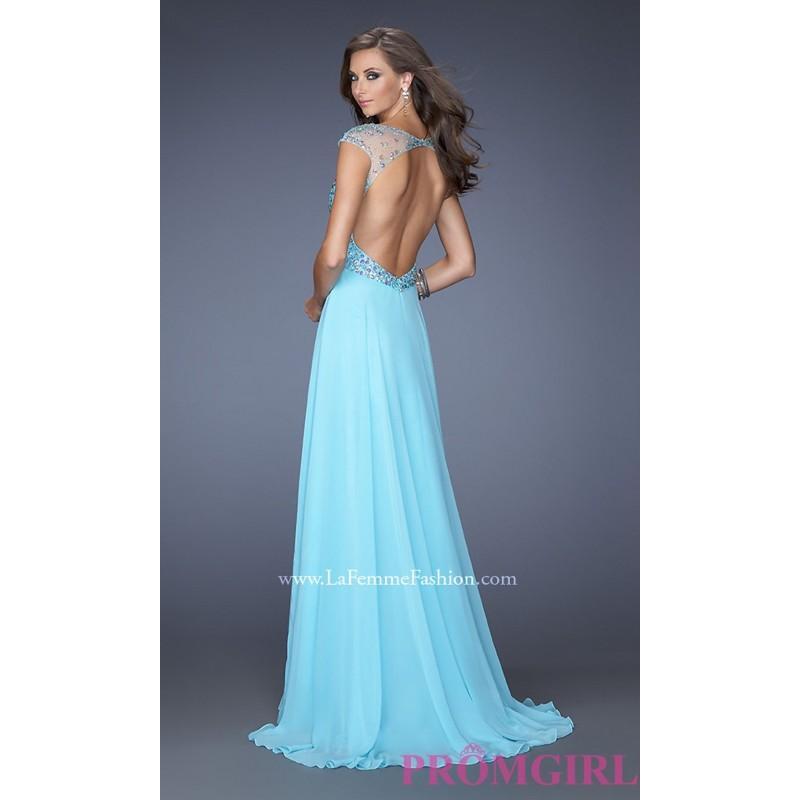 Свадьба - Long High Neck Gown with Cap Sleeves - Brand Prom Dresses