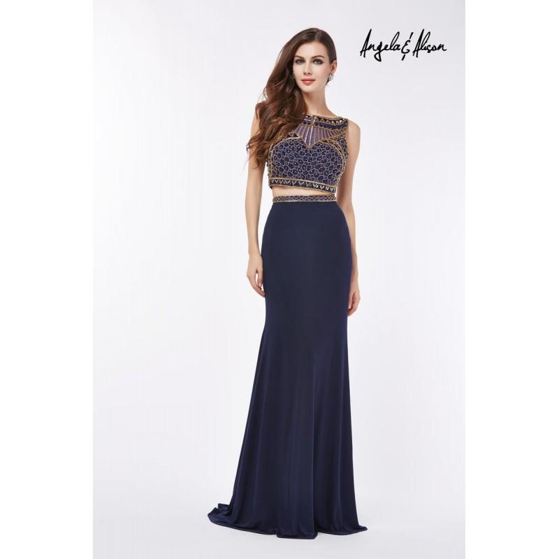 Mariage - Navy Angela and Alison Long Prom 61160 Angela and Alison - Rich Your Wedding Day