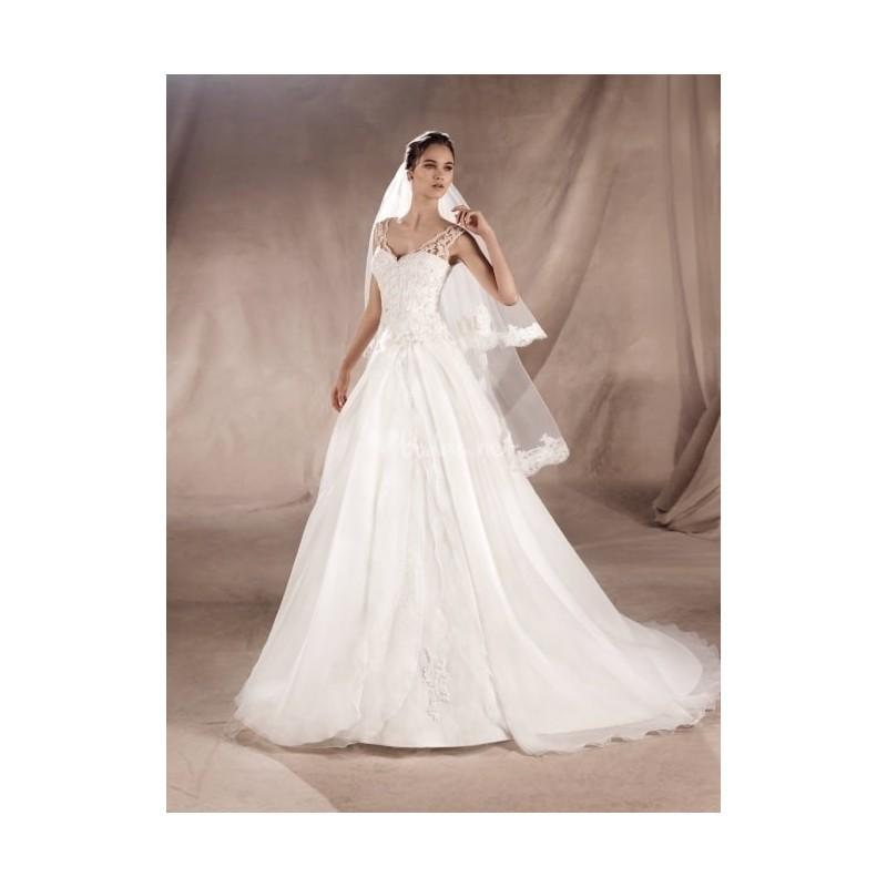 Wedding - YEMIMA (White One) Corte Princesa Escote En V Largo Sin mangas - Vestidos de novia 2018 
