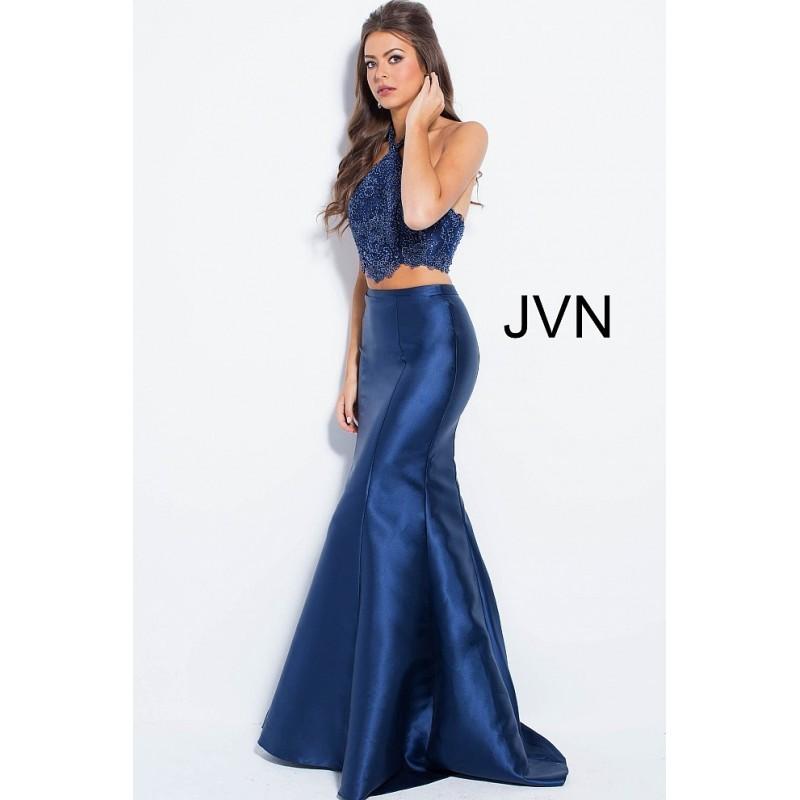Hochzeit - Jovani JVN53057 Halter Top Two Piece Long Party Dress - 2018 New Wedding Dresses