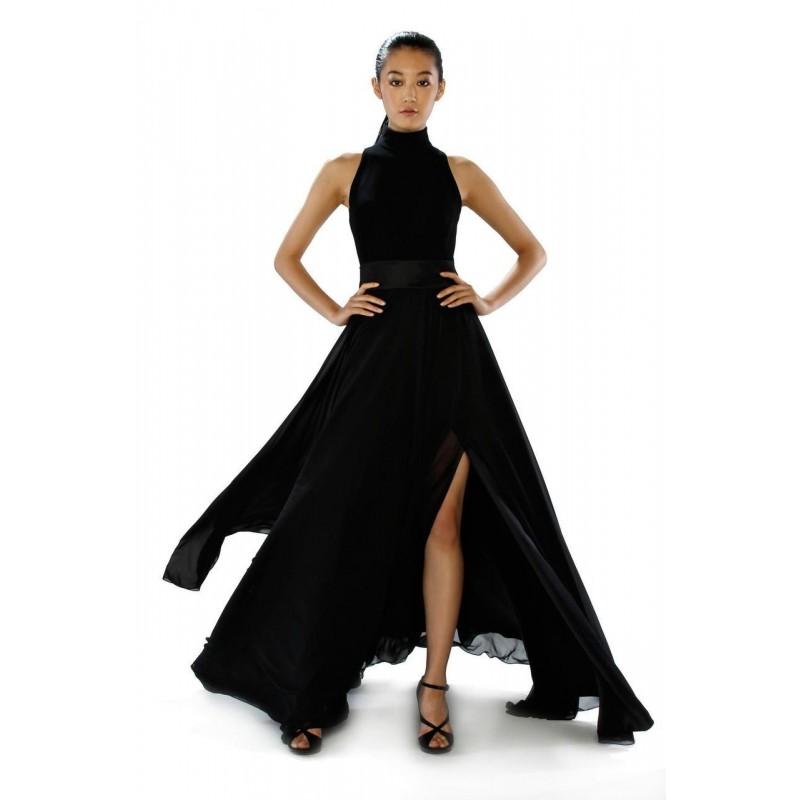 زفاف - Theia - High Neckline Chiffon Long Dress 882286 - Designer Party Dress & Formal Gown
