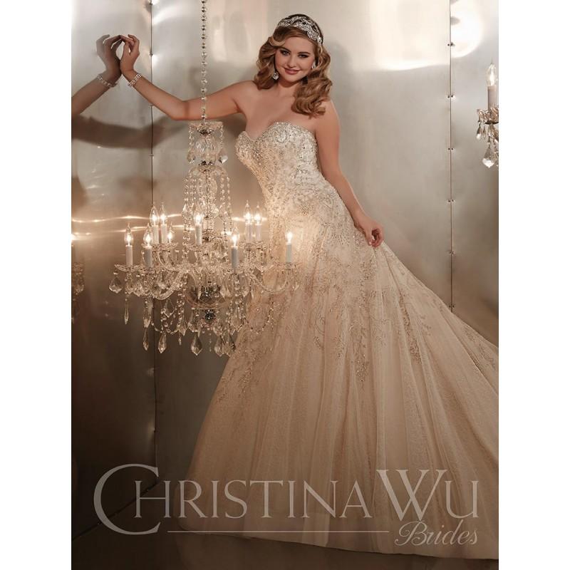 زفاف - Ivory/Blush/Silver Christina Wu Bridal 15563 - Brand Wedding Store Online