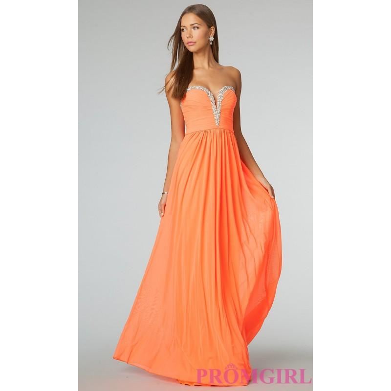 Wedding - Strapless Orange Gown JVN by Jovani - Brand Prom Dresses