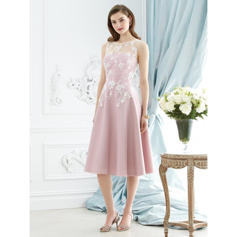 زفاف - Dessy Collection 2947 Tea Length Lace Bridesmaid Dress - Crazy Sale Bridal Dresses