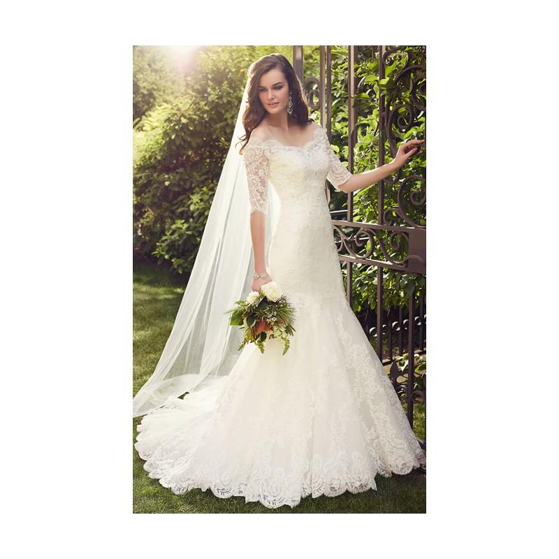 زفاف - Essense of Australia Lace Wedding Dresses with Sleeves
                    Style D1748 - Wedding Dresses 2018,Cheap Bridal Gowns,Prom Dresses On Sale