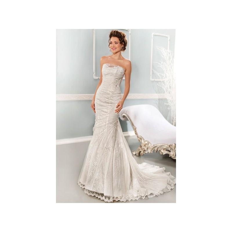 Свадьба - Vestido de novia de Cosmobella Modelo 7663 - 2014 Sirena Palabra de honor Vestido - Tienda nupcial con estilo del cordón