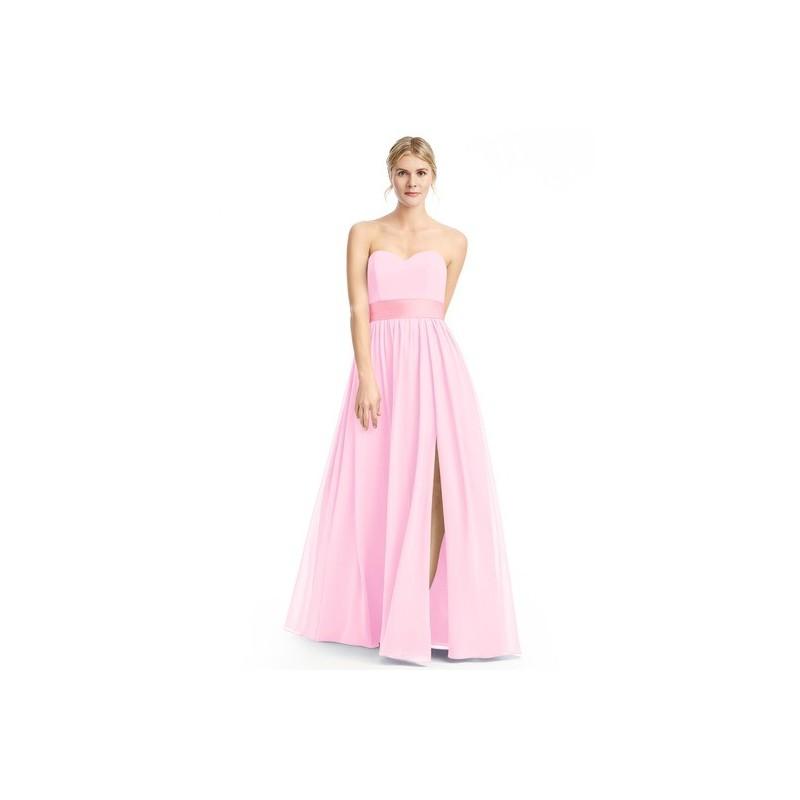 Hochzeit - Candy_pink Azazie Fiona - Floor Length Chiffon And Charmeuse Back Zip Sweetheart Dress - Simple Bridesmaid Dresses & Easy Wedding Dresses