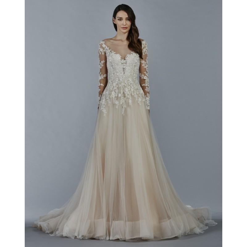Wedding - Kelly Faetanini Fall/Winter 2018 ALBA Illusion Embroidery Chapel Train Tulle Sweet Aline Long Sleeves Blush Bridal Dress - Stunning Cheap Wedding Dresses