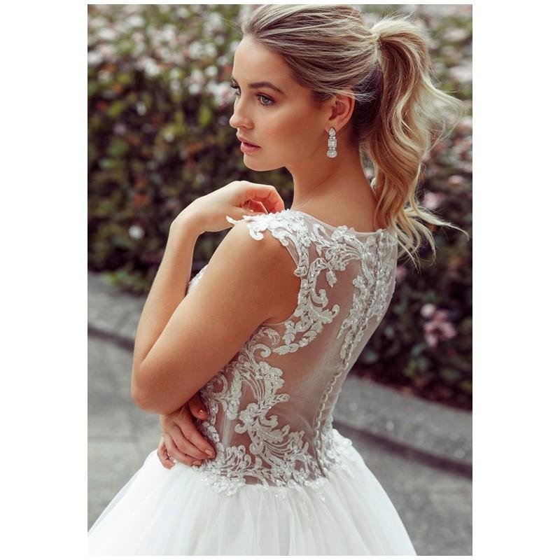 زفاف - Mia Solano M1701Z - Ball Gown Illusion Natural Floor Sweep Lace Beading - Formal Bridesmaid Dresses 2018