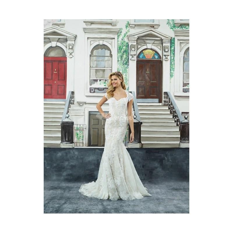 Wedding - 8962 (Justin Alexander) Corte Sirena Escote Reina Ana Largo Con mangas - Vestidos de novia 2018 