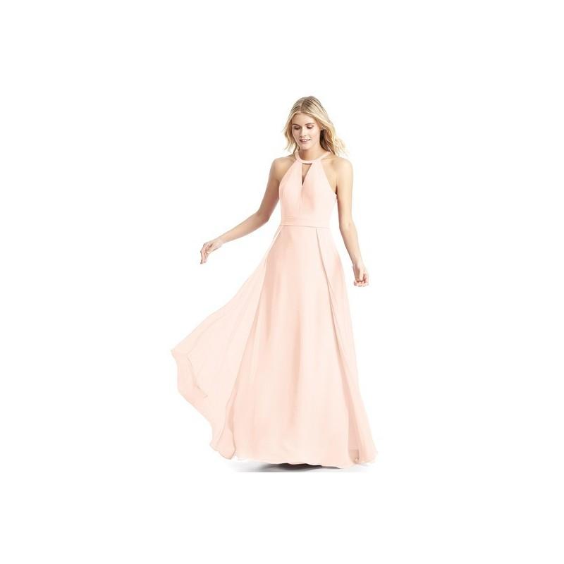 زفاف - Pearl_pink Azazie Melody - Halter Floor Length Chiffon Back Zip Dress - Charming Bridesmaids Store