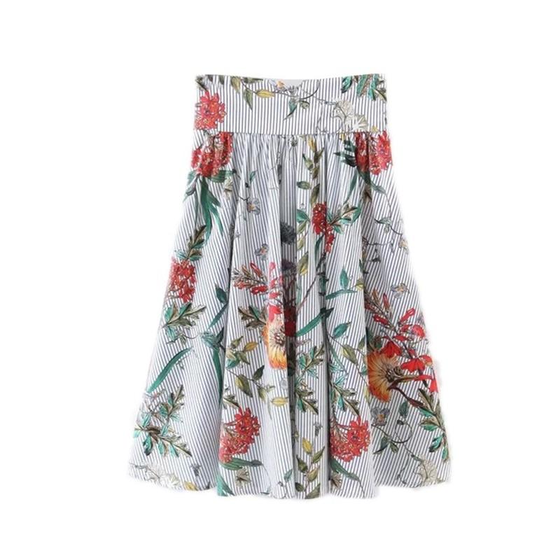 Mariage - Must-have Oversized Vogue Printed Slimming High Waisted Mid-length Skirt Skirt - Lafannie Fashion Shop