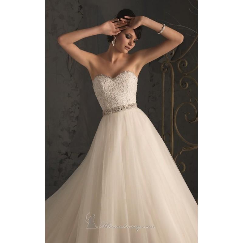 Hochzeit - Embellished Strapless Sweetheart Gown by Blu by Mori Lee - Color Your Classy Wardrobe