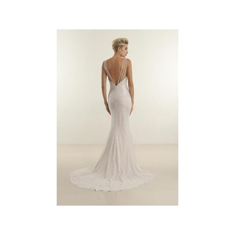 Wedding - Demetrios Platinum Modelo DP309 2015 Sirena Tirantes - Tienda nupcial con estilo del cordón