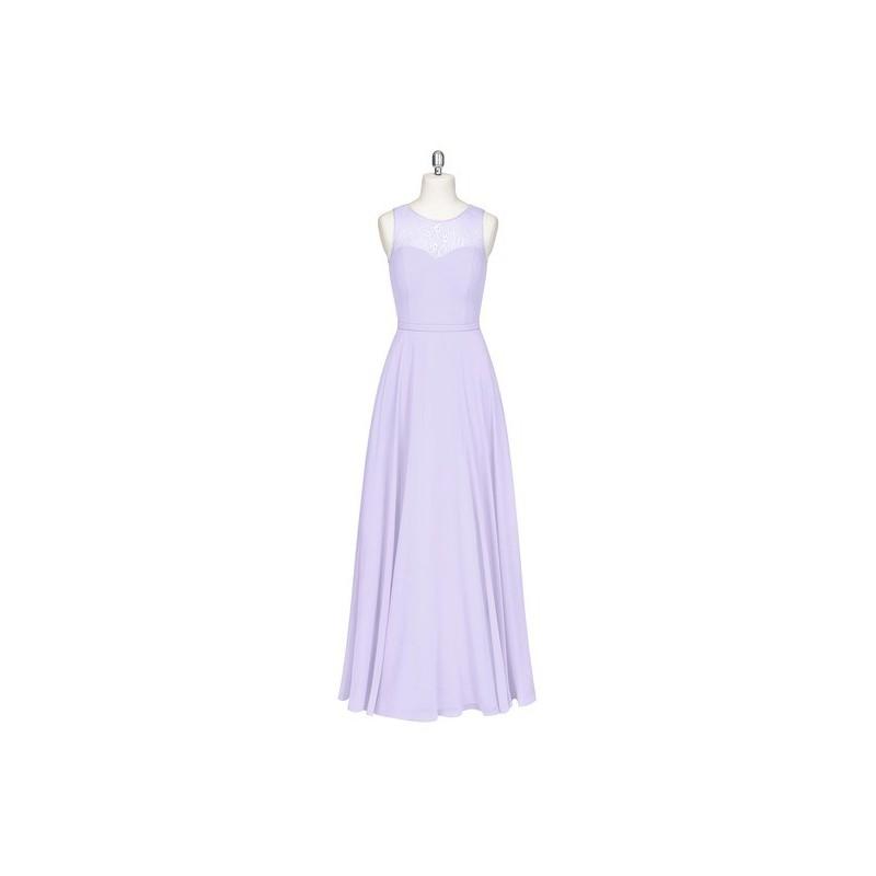 Wedding - Lilac Azazie Hayden - Sweetheart Floor Length Chiffon And Lace Illusion - Charming Bridesmaids Store