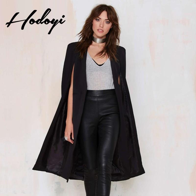 زفاف - Oversized Plus Size One Color Coat Overcoat - Bonny YZOZO Boutique Store