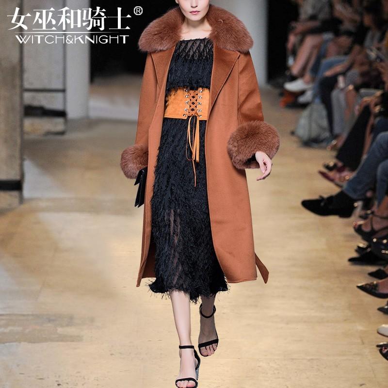 Hochzeit - Vogue Fur Collar Wool Cashmere Wool Coat Overcoat - Bonny YZOZO Boutique Store