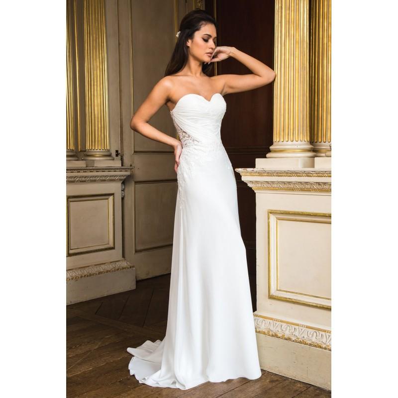 Hochzeit - Style E16608 by Special Day European Collection - Ivory  White Chiffon Floor Sweetheart  Strapless Column Wedding Dresses - Bridesmaid Dress Online Shop