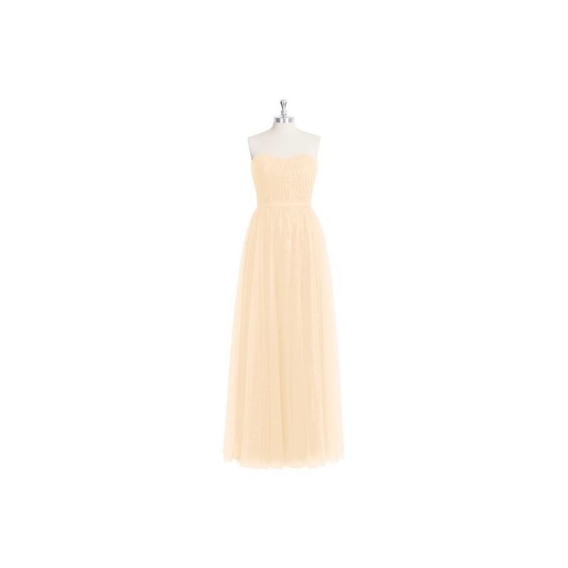 زفاف - Peach Azazie Kayley - Sweetheart Back Zip Tulle, Lace And Chiffon Floor Length Dress - Charming Bridesmaids Store