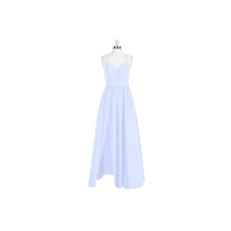 زفاف - Lavender Azazie Cora - V Neck Chiffon Floor Length Back Zip - Charming Bridesmaids Store